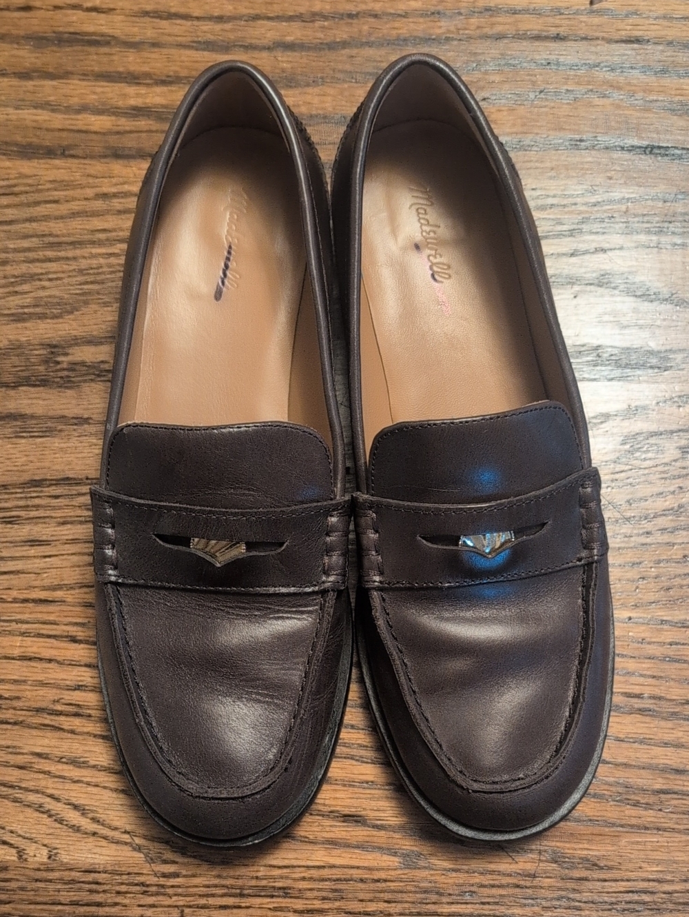 Madewell Grayson Penny Loafer Brown Leather Size 9 Womens Slip On Shoes